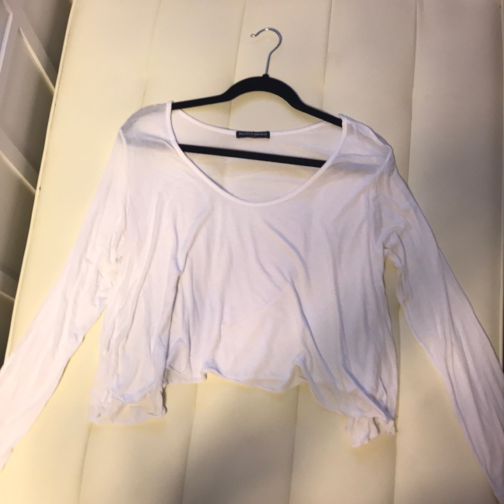 White Cropped Long sleeve
